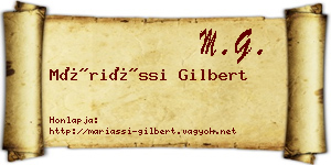 Máriássi Gilbert névjegykártya